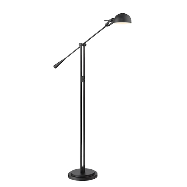Z-Lite Grammercy Park Floor Lamp, 1-Light, 12.75 In.W x 42.5 In.L x 82.5 In.H, Matte Black /Matte Black 741FL-MB - main